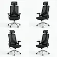 Kiti cha Ofisi cha Ergonomic chenye Urefu Unaoweza Kurekebishwa - 4
