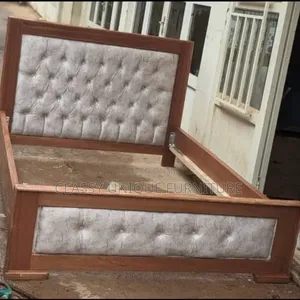 Queen Size Tufted Fabric Bed Frame