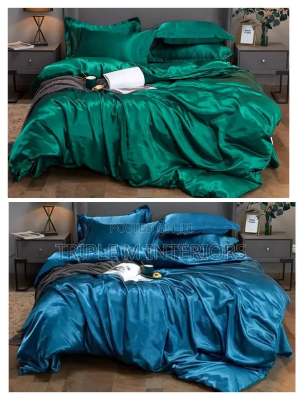 Premium Silk Luxury Duvet Cover Set - 4pcs - 1