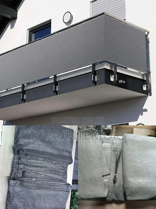 Dust Protection Canvas Balcony Privacy Shield Cover - 1