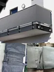Dust Protection Canvas Balcony Privacy Shield Cover - 1