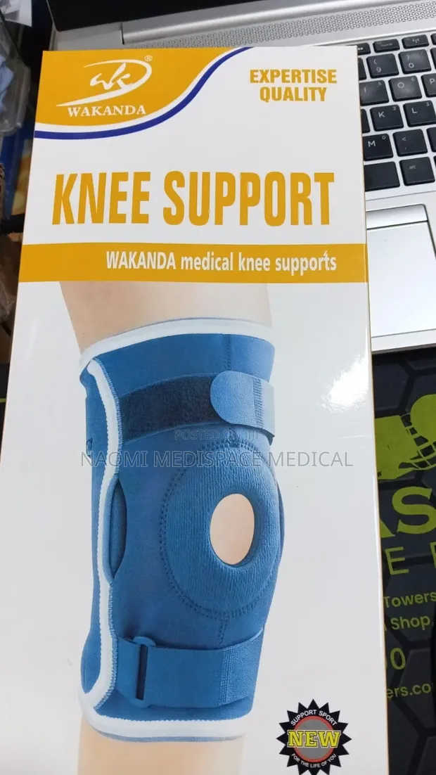 Wakanda Medical Knee Support yenye Straps Zinazoweza Kurekebishwa - 1