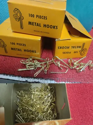 Home Interiors Gold Metal Curtain Hooks (100 Vipande)