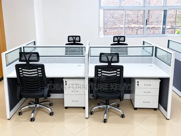 Boss Office Products 4-Way Working Station with Headrest Chair - 1