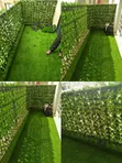 10mm Artificial Green Grass Carpet Combo with Balcony Privacy Fence - 1