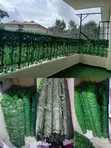 10mm Artificial Green Grass Carpet Combo with Balcony Privacy Fence - 2