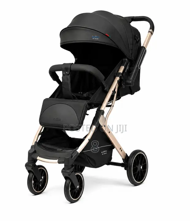 Stroller ya Watoto Inayokunjwa - Nyeusi - 1