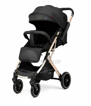 Stroller ya Watoto Inayokunjwa - Nyeusi