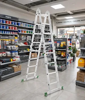 4x4-Step Aluminum Folding Ladder ya Matumizi Mengi