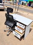 Modern Office Desk with Swivel Mesh Chair - 2