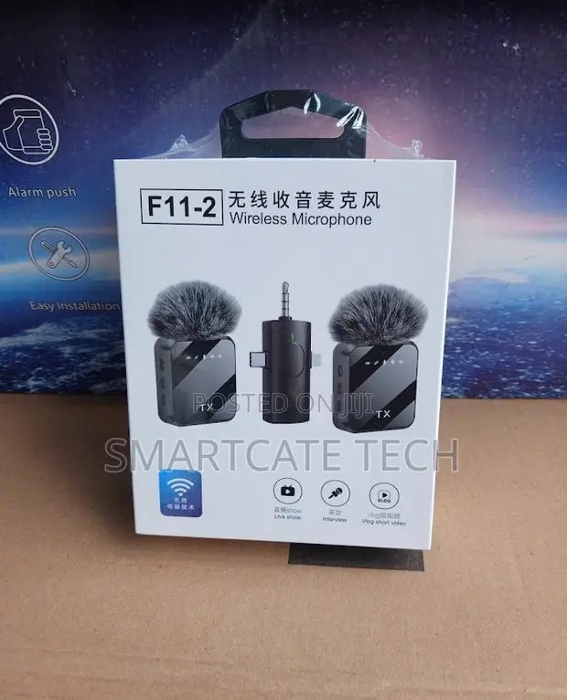 F11-2 Dual Wireless Lapel Mic Pro kwa Simu - 1