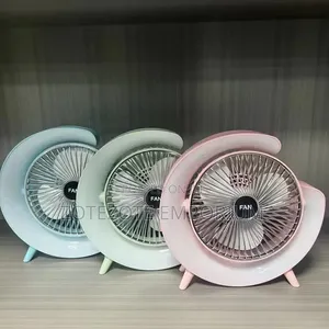 Portable Rechargeable Desktop Fan with LED Lamp