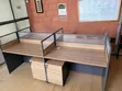 Boss Office Products 4-Way Workstation - Brown - 2