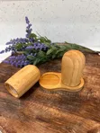 Salt and Pepper Shaker Set with Bamboo Stand - 2