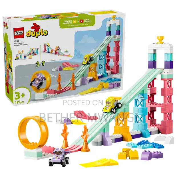 LEGO DUPLO 3 in 1 Creative Ramps With Vehicles - 1