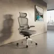 White Orthopedic Fabric Office Chair - 2