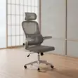 White Orthopedic Fabric Office Chair - 3