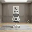 White Orthopedic Fabric Office Chair - 4