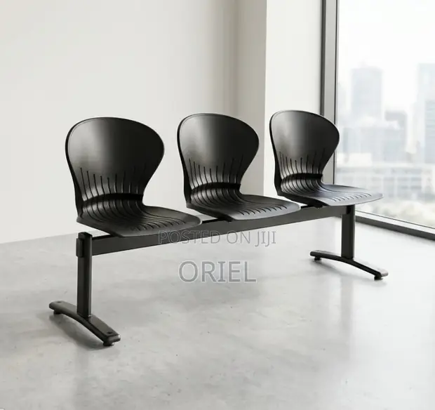 Durable 3-Seater Plastic Bench for Offices & Homes - 1