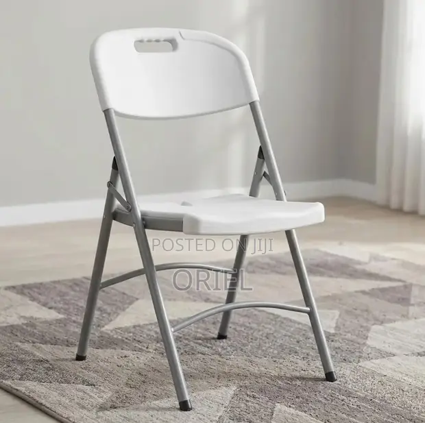 Outdoor White Folding Office Chair - 1