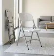 Outdoor White Folding Office Chair - 5