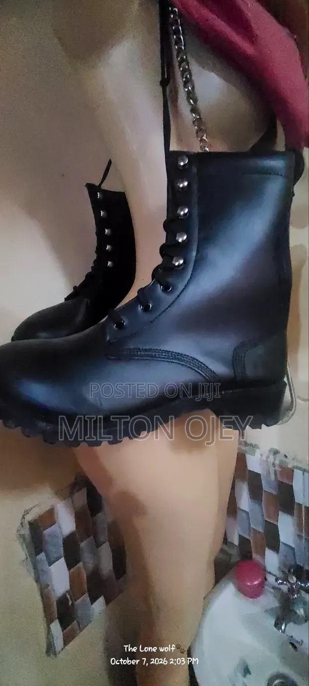 La Brand Black Army Boots - Size 8 - 1