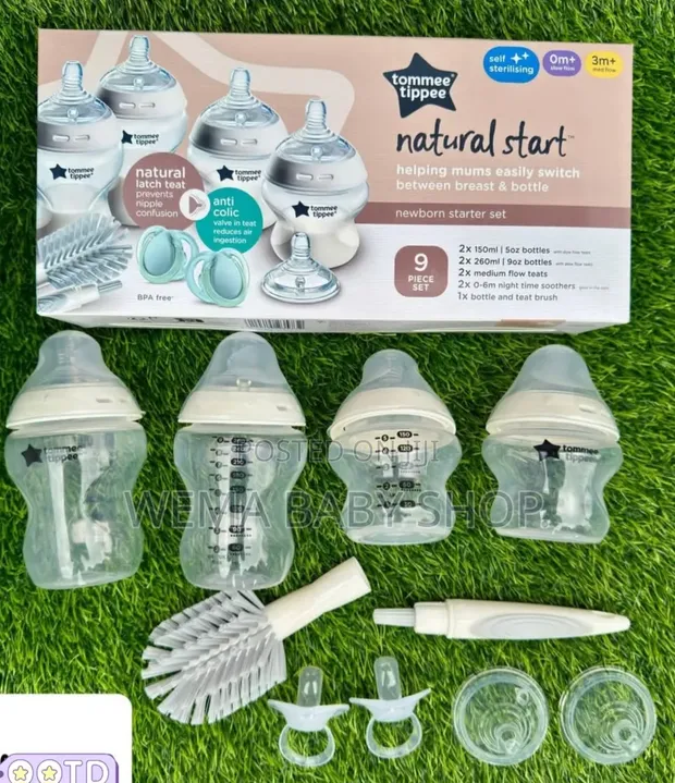 9pcs Tommee Tippee Natural Start Newborn Starter Set - 1
