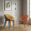 Viti vya Kisasa vya Plastiki vya Kula vya Ergonomic (Vyeupe) - 4