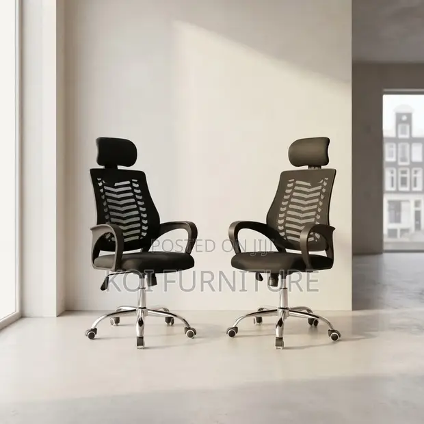 Black Mesh Adjustable Home Office Recliner Chair - 1