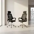 Black Mesh Adjustable Home Office Recliner Chair - 1