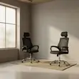 Black Mesh Adjustable Home Office Recliner Chair - 2