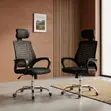 Black Mesh Adjustable Home Office Recliner Chair - 5