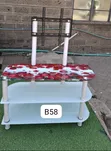 Kisima cha TV cha Kioo cha Kisasa chenye Tabaka Nyingi - Nyeupe - 2