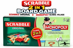 2-in-1 Monopoly & Scrabble Game Set