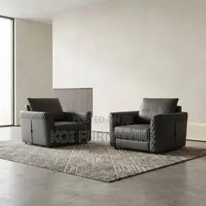 Diplomatic Leather Sofa Set ya Viti 5 - Grey