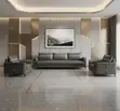 Diplomatic Leather Sofa Set ya Viti 5 - Grey - 4