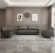 Diplomatic Leather Sofa Set ya Viti 5 - Grey - 5
