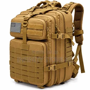50L Waterproof Military Tactical Backpack - Brown