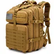 50L Waterproof Military Tactical Backpack - Brown - 1