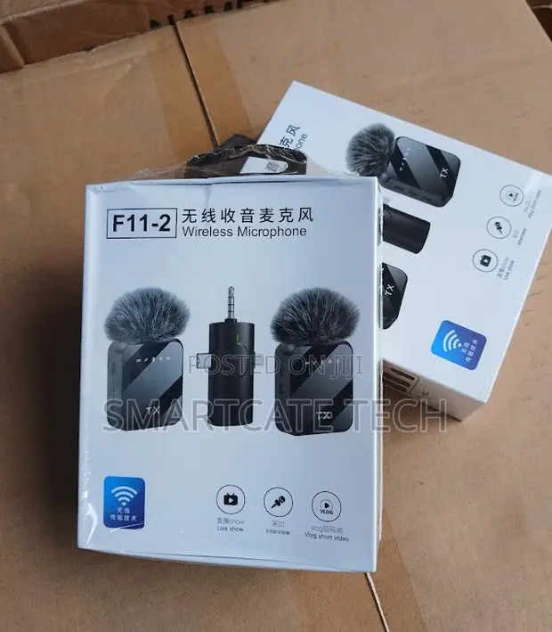 F11-2 Dual Noise Reduction Wireless Lapel Microphone - 1