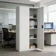 Office Cabinet with 5 Shelves - White Steel - 5
