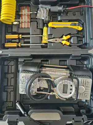 Portable 2-Cylinder Air Compressor with Tools