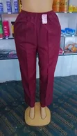 Suruali Rasmi za Burgundy Zenye Kiuno cha Elastic - 2