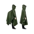 Waterproof Rain Poncho - Navy Blue - 1