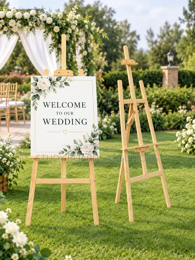 1.5m Wooden Easel Stand for Events - 1