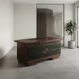 1.4m Executive Modern Mahogany Home Office Desk - 1