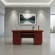 1.4m Executive Modern Mahogany Home Office Desk - 2