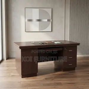 1.4m Executive Modern Mahogany Home Office Desk