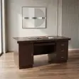 1.4m Executive Modern Mahogany Home Office Desk - 4