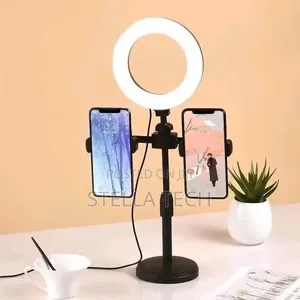 Double Stand Holder with 6-inch Ring Light